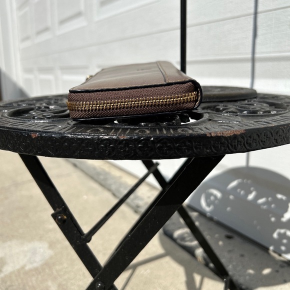 Frye Zip Wallet Grey Leather - Picture 5 of 8